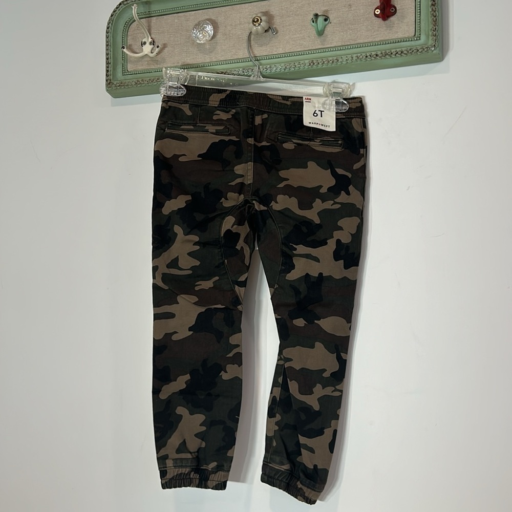 Brand New kids Dopple Warp + Weft Arn jogger green camo pants boys size 6T - Picture 5 of 5